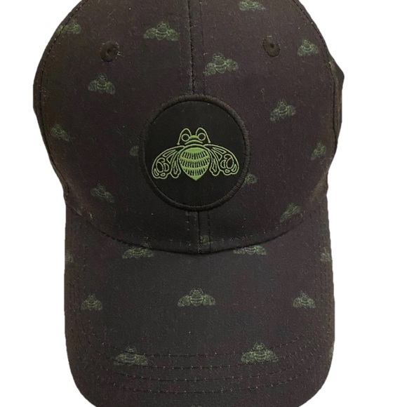 Patron Tequila Ball Cap Black Bee Logo Allover Adjustable Snapback - Picture 1 of 5